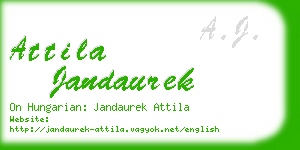 attila jandaurek business card